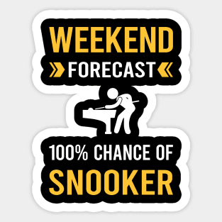 Weekend Forecast Snooker Sticker